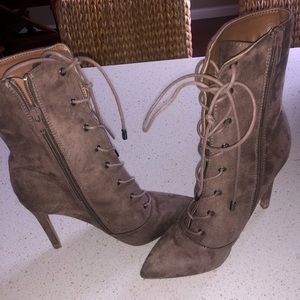 Lace up boot heels